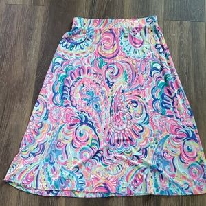 Lilly Pulitzer midi jersey/cotton knit skirt